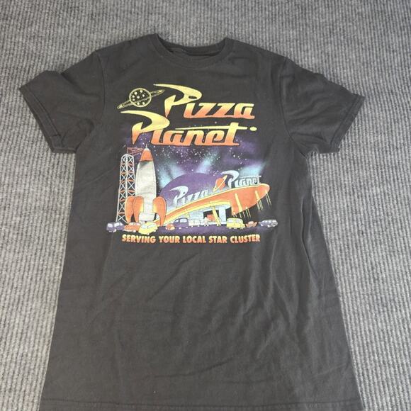 Disney Pixar Toy Story Pizza Planet Shirt Mens Small Graphic Tee Movie Sci-Fi - Picture 1 of 9
